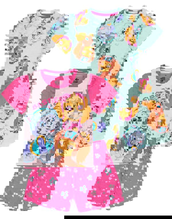 Paw Patrol Girls Multicoloured Besties Short Sleeve Short Leg Pyjama Set