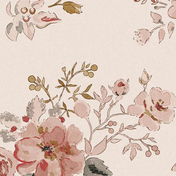 Sophie Allport Vintage Rose Chalk Blush Wallpaper