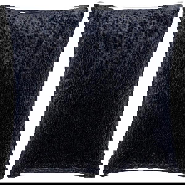 Paoletti Velvet Ripple Cushion Cover - Black