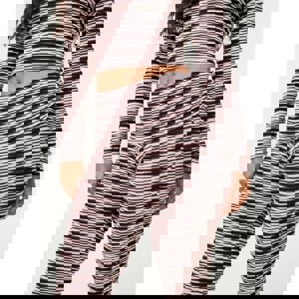 Pink Vanilla Stripe Turnover Trousers