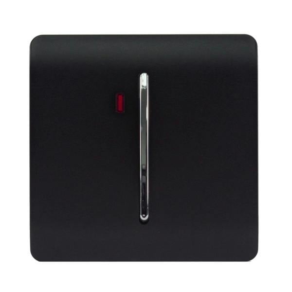 Trendi Switch 1 Gang 20 Amp Heavy Duty Rocker Switch in Matt Black