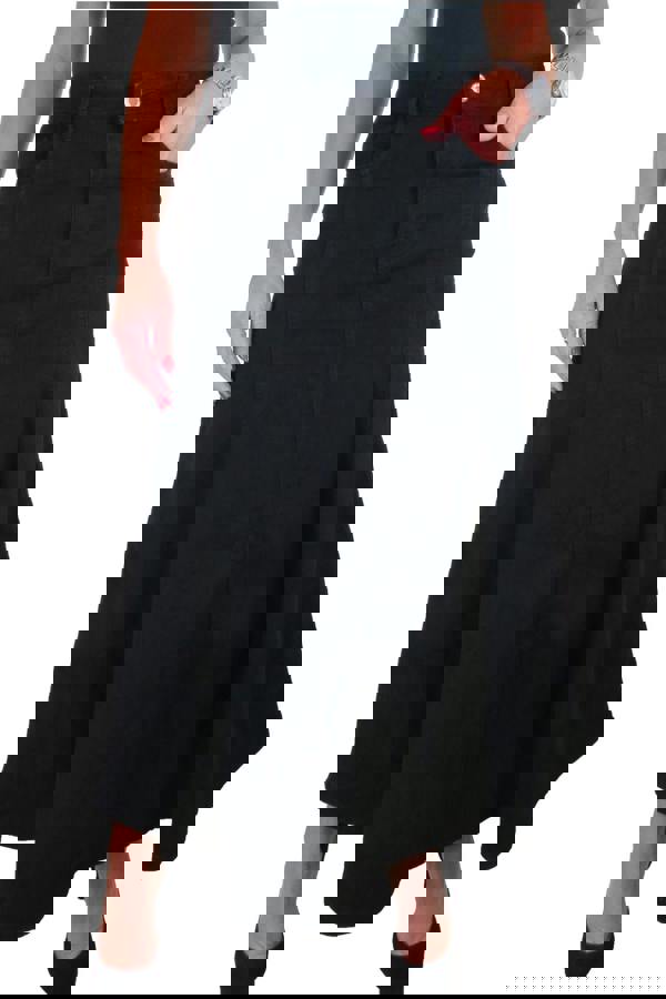 Paulo Due Women's Flared Denim Maxi Skirt