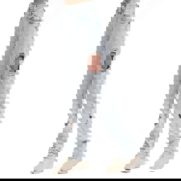 Off-White Off White Womens Meteor Cool Baggy Jeans - Light Blue