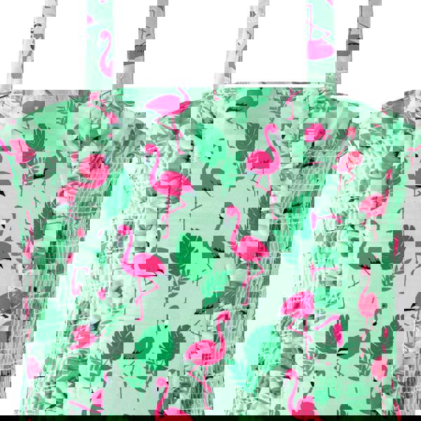 Rachel Riley Green Flamingo Ruched Swimsuit