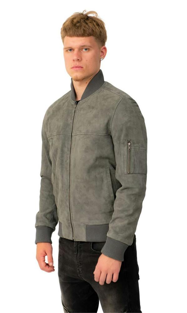 Infinity Leather Mens Goat Suede MA-1 Bomber Jacket-Auckland