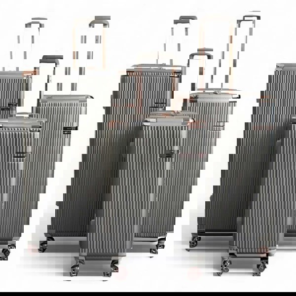 Snowball Hard Shell Luggage 8 Spinner Wheels Travel Suitcase