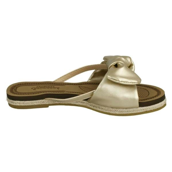 Savannah Ladies Savannah Flat Rope Edged Mules