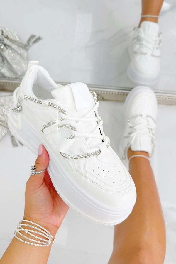Love Lemonade Crystal Spark Trainers White