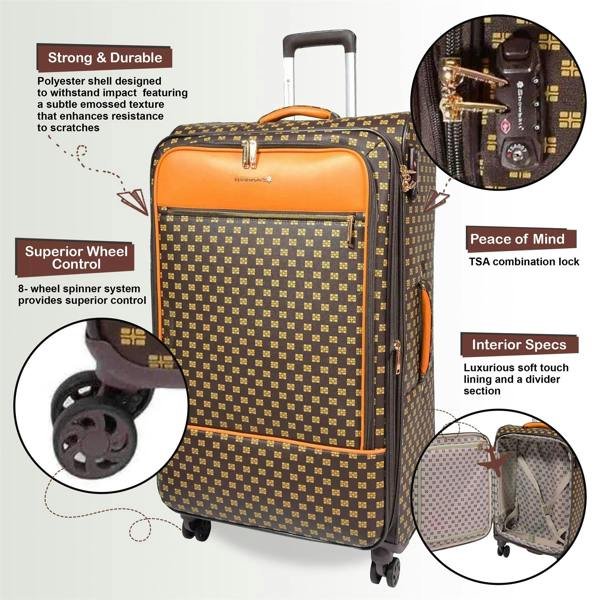 Snowball Soft Expandable Travel Suitcase Luggage Bag
