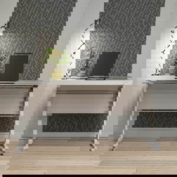 Furniture To Go Prima Desk 150 cm in White with Height adjustable legs with electric control in White