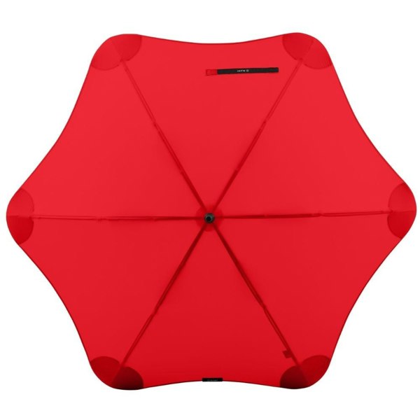 Classic Red Blunt Windproof Umbrella Top View