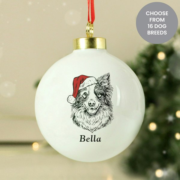 Personalised Memento Company Personalised Dog Breed Christmas Bauble