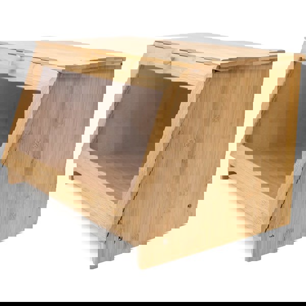 Maison des Cadeaux Bamboo Bread Bin with Acrylic Window