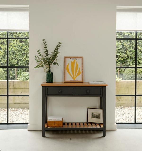 Statement Furniture Ludlow Slate Grey Console Table with Storage