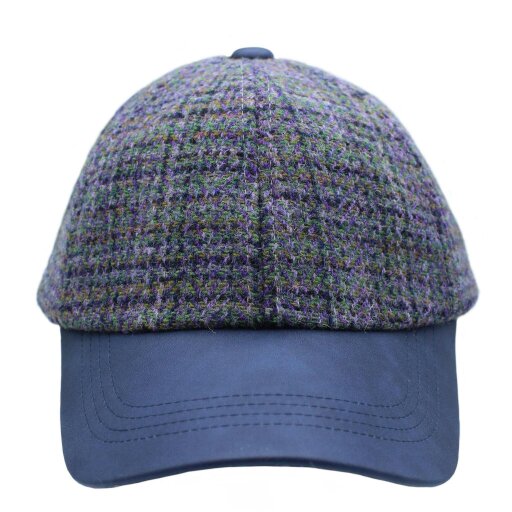 Heather Hats & Accessories Harris Tweed Baseball Trucker Cap, Cotton Lining, Outdoor Wear, Thistle Lavender
