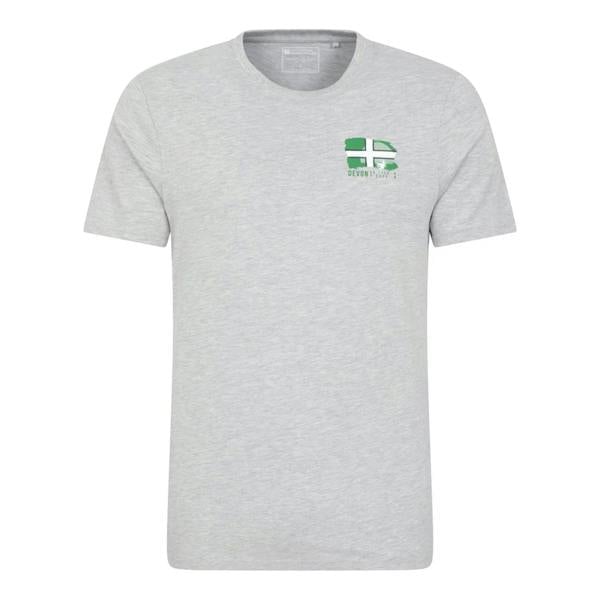 Mountain Warehouse Mens Devon Flag Short-Sleeved T-Shirt - Grey - 