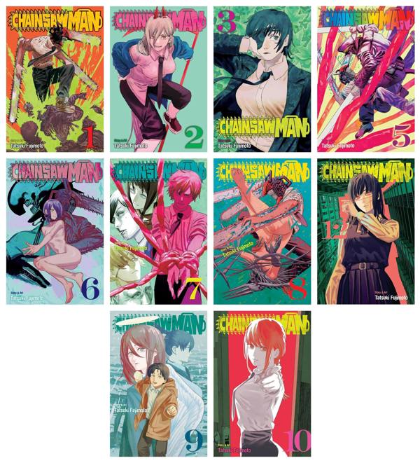 Chainsaw Man 10 Books Collection Set by Tatsuki Fujimoto (Vol 1, 2, 3, 5, 6, 7, 8, 9, 10, 12)