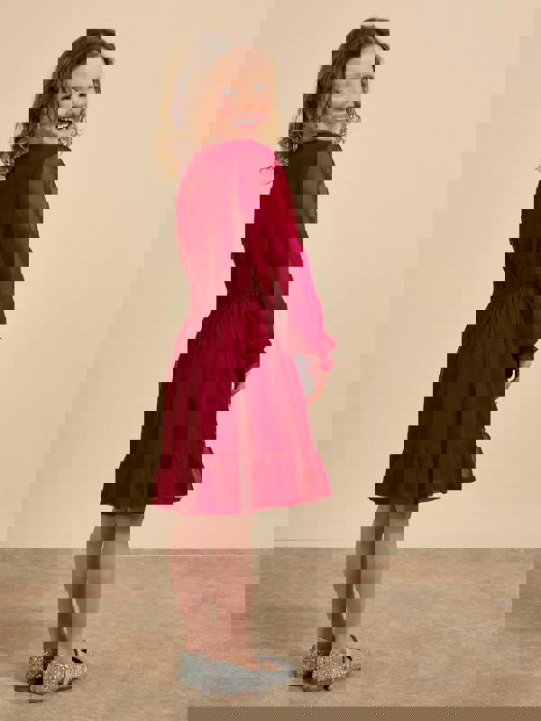 GWD Flora Red Applique Flower Dress