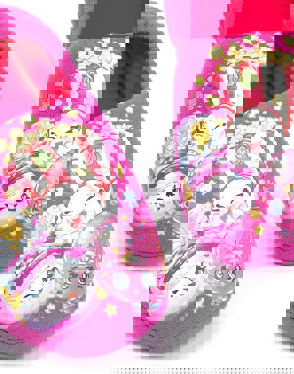 Shopkins Girls Pink Poppy Corn & D'Lish Donut Slip On Loafer Slippers