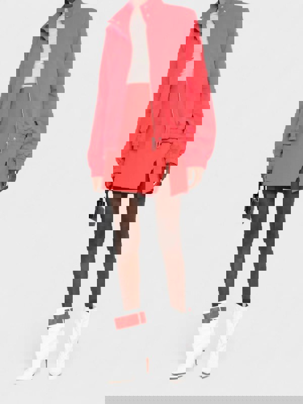 Off - White Logo Print High Waisted Skirt Red White - Supplied FashionOff - White