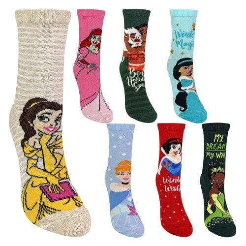 Disney 12 Day Disney Princess Girls Christmas Advent Calendar Novelty Ankle Socks