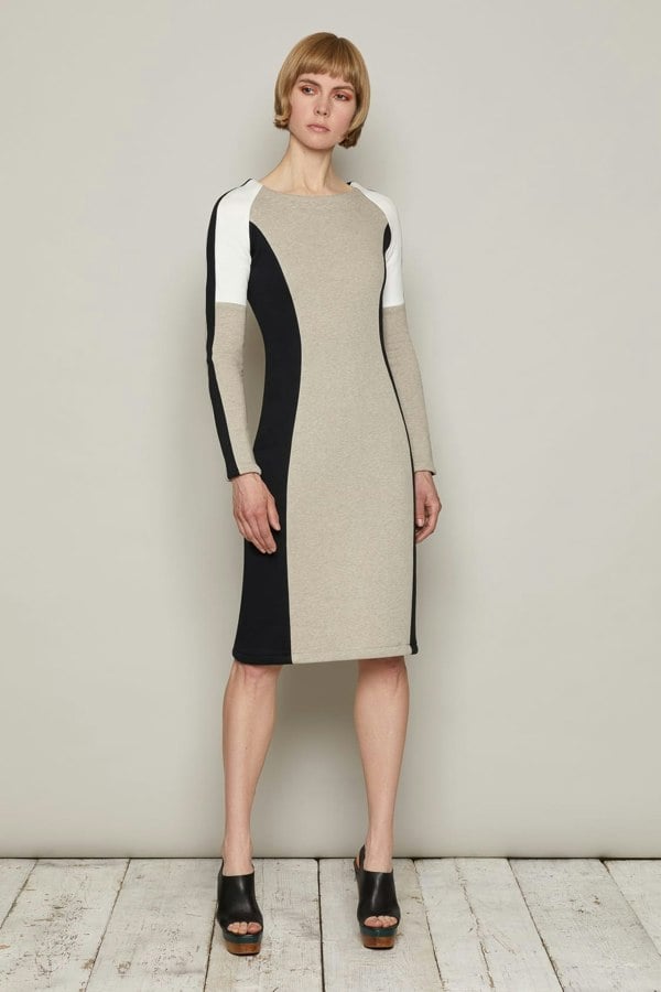 Bo Carter Bodycon Gua Dress in Organic Fleece - Beige