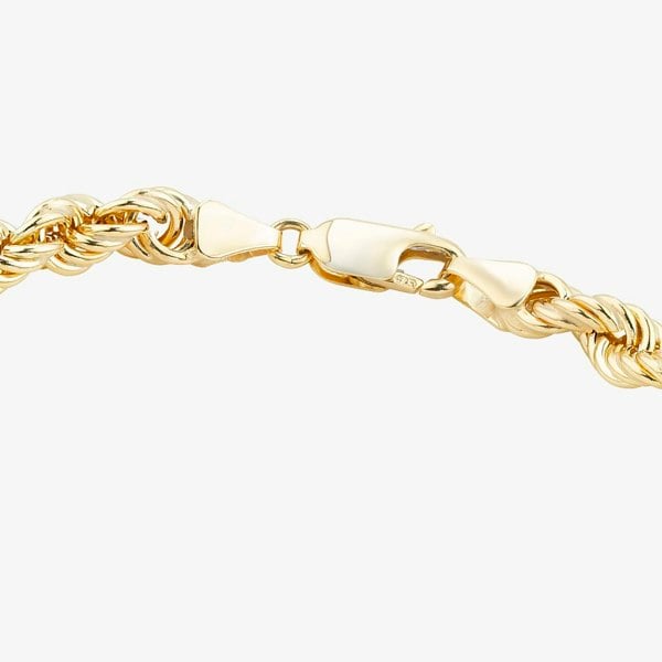 T. H. Baker 9ct Yellow Gold 7.5 Inch Rope Chain Bracelet HLRP-500-9Y-7.5