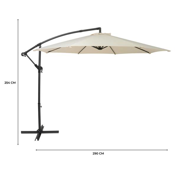 Jardi Cantilever Parasol 3m – Cream
