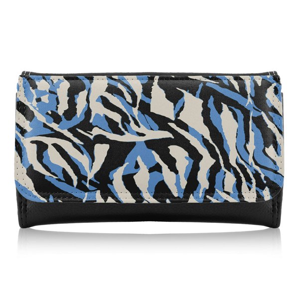 Benjamin Tate Design Abstract Zebra Skin Maxi Purse