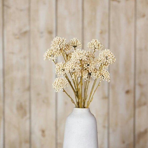 Wyld Haus Set of 3 Artificial Flowers Cream Allium Sprays