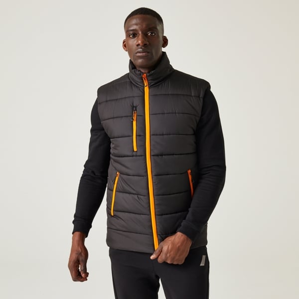 Regatta Mens Navigate Thermal Body Warmer - Black Orange Pop