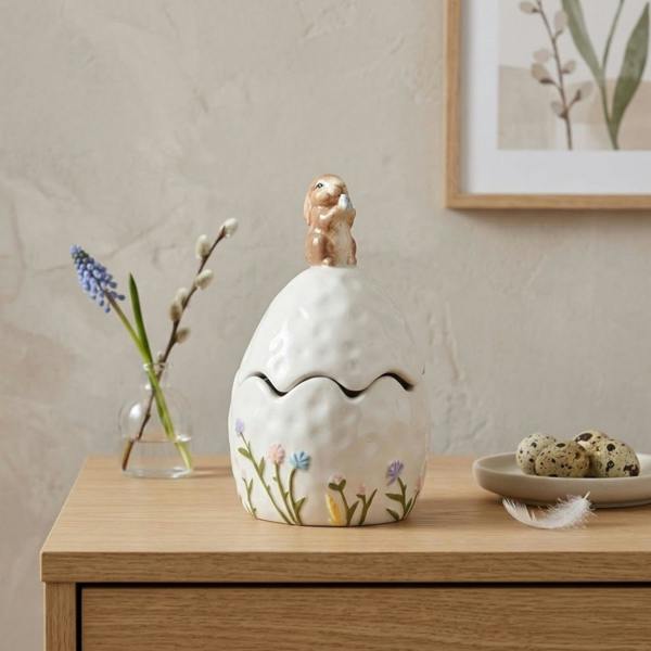 Garden Greatness Bunny On Easter Egg Jar