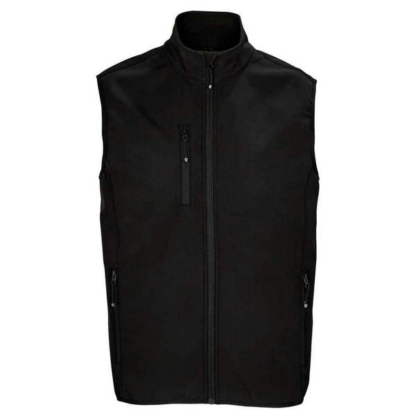 SOLS Mens Falcon Softshell Recycled Body Warmer - Black