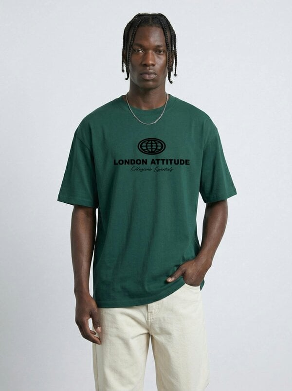 London Attitude Essential Globe Logo Premium Organic Cotton T-Shirt