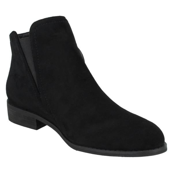 Spot On Ladies Spot On Flat Ankle Boots F51136