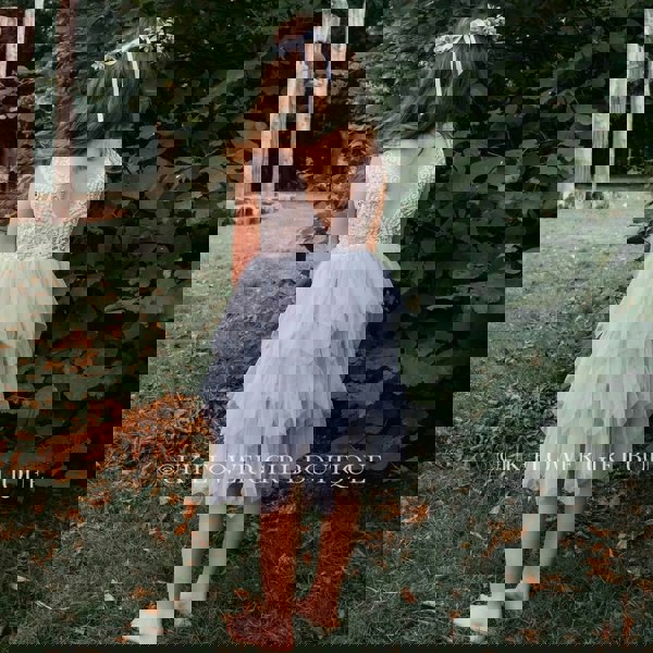 Boho Dreams Dress - Silver Applique - UK Flower Girl Boutique