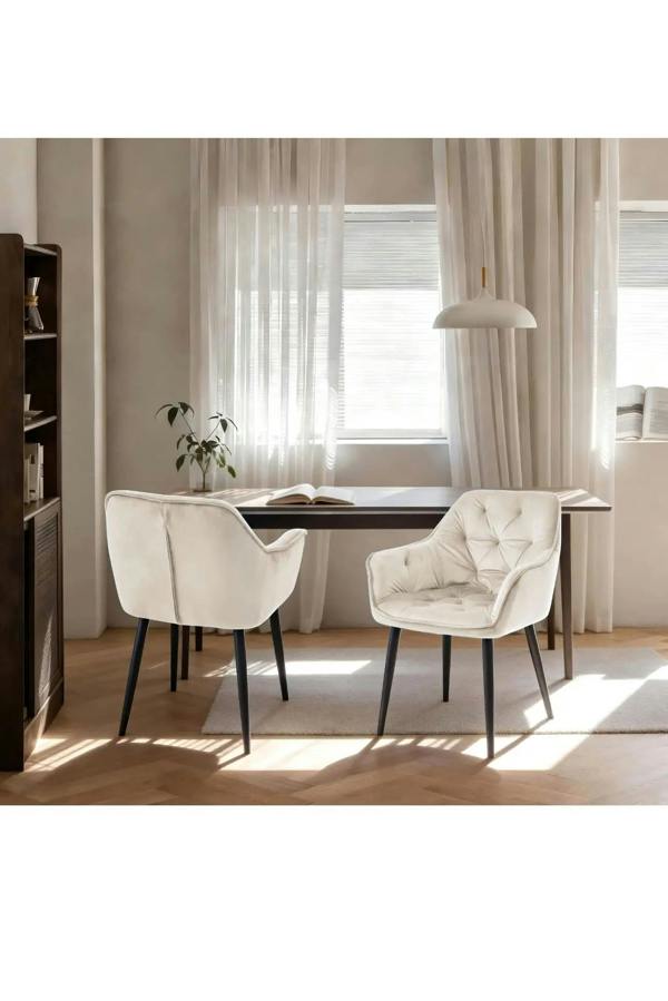 Groundlevel Set of 2 Velvet Upholstered Dining Chairs