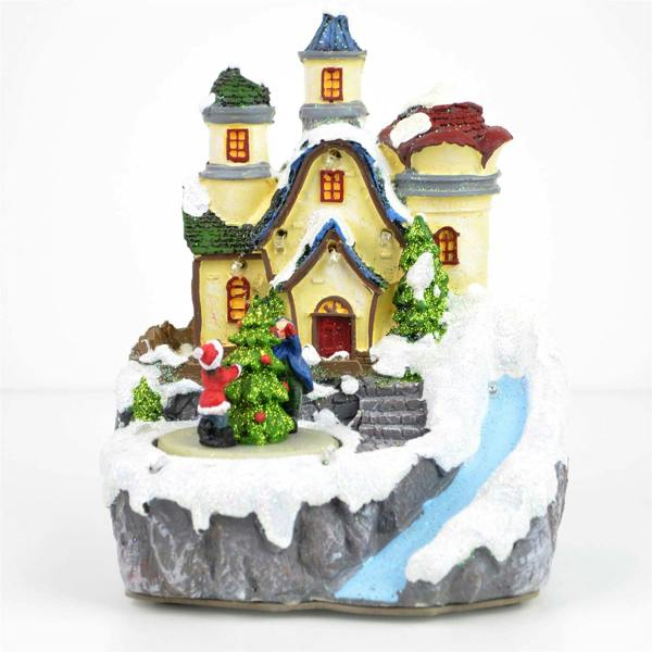 18cm Christmas LED Musical Light Up Nativity Sculpture Set for Indoor Festive Home Display image 1