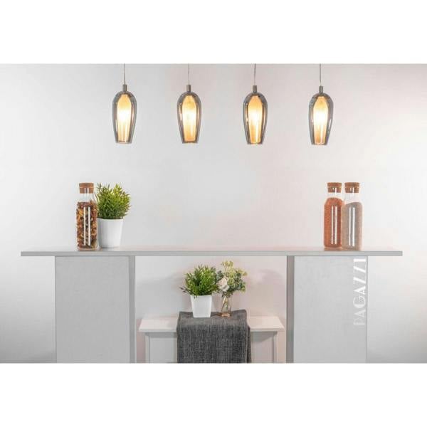 Pagazzi Lighting Stephie 4 Light Ceiling Light Bar Satin Nickel