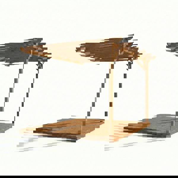 Arbor Garden Solutions Wall Mounted Pergola and Decking Kit Chamfered Design