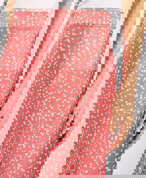 Pink Animal Midi Skirt