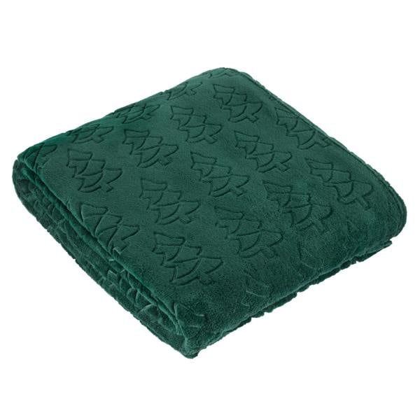 Furn Festive Fleece Trees Christmas Throw - Emerald