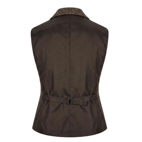 IMW-02 - Women's Oak Tweed Herringbone Blazer Waistcoat-TruClothing