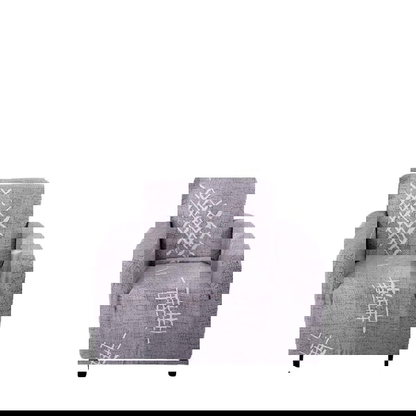 Anyhouz Anyseat 1 Seater Sofa Cover Solid Light Gray Style and Protection For Living Room Sofa Chair Elastic Stretchable Slipcover