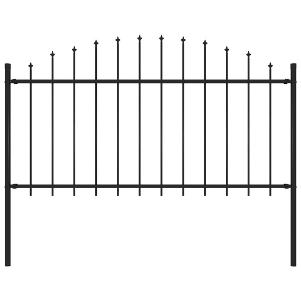 Berkfield Garden Fence with Spear Top Steel