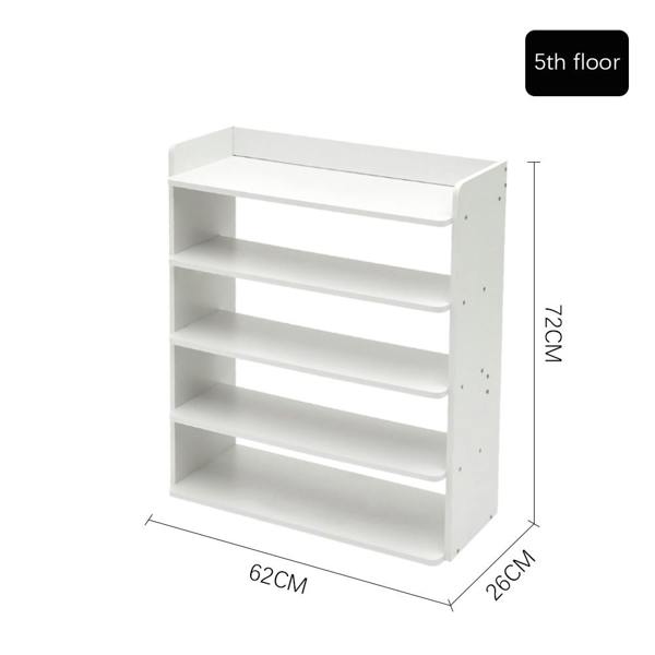 Living and Home 5-Tier Shoe Rack Wooden Shoe Cabinet for Entryway