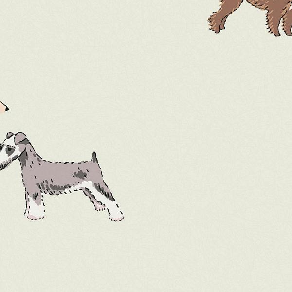Sophie Allport Doggy Daycare Off White Wallpaper