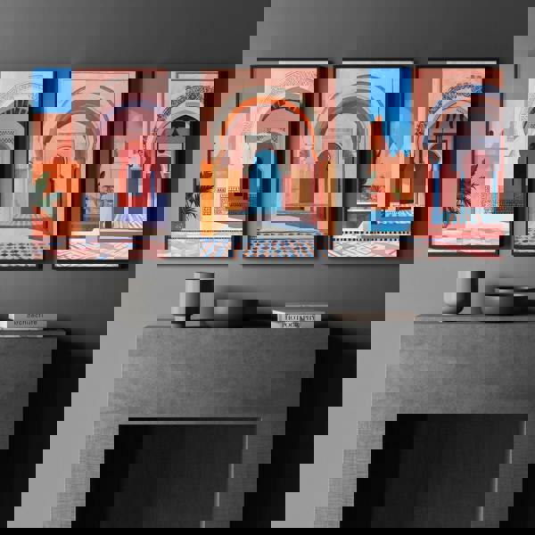 Wall Art For Living Room Framed | Set of 3 Moroccan Inspired Wall art Prints