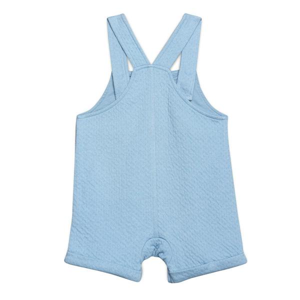 Mini Cuddles Baby Boys Lion Patch Dungaree Set With Matching Cap, Blue
