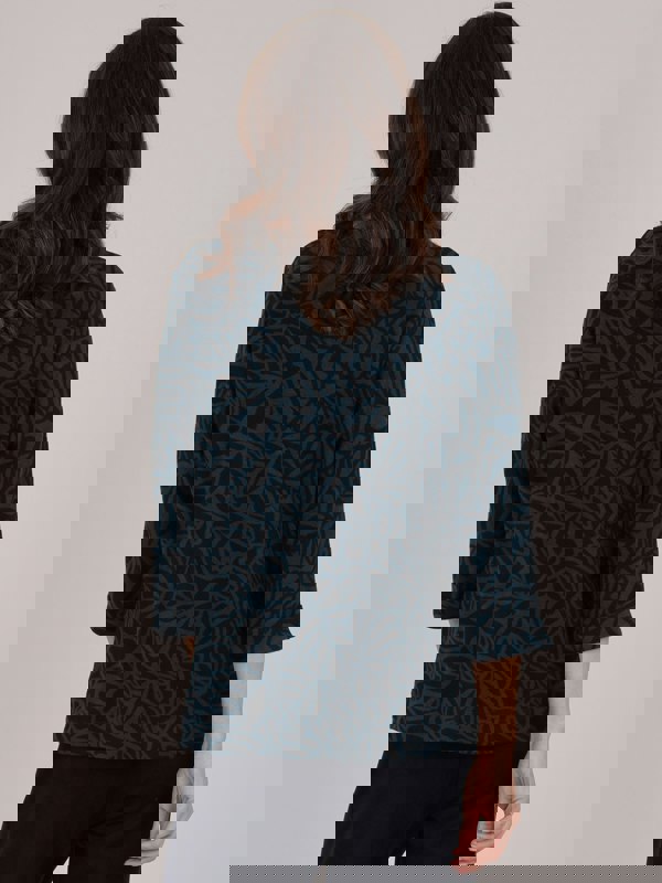 TIGI-Wear Panelled 3/4 Sleeve Top